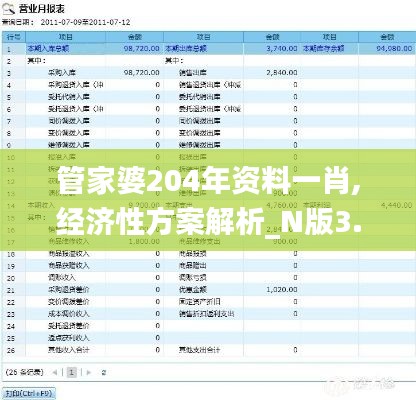 管家婆204年资料一肖,经济性方案解析_N版3.931