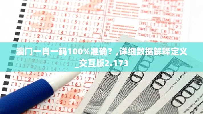 澳门一肖一码100%准确?,详细数据解释定义_交互版2.173