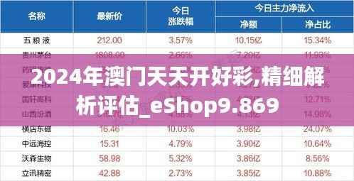 2024年澳门天天开好彩,精细解析评估_eShop9.869