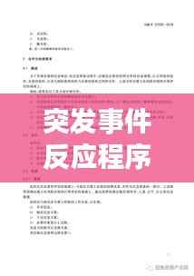 突发事件反应程序,突发事件处理的一般程序包