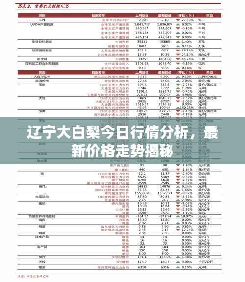 辽宁大白梨今日行情分析，最新价格走势揭秘