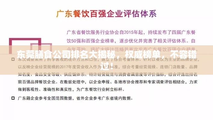 东莞膳食公司排名大揭秘,权威榜单,不容错过!